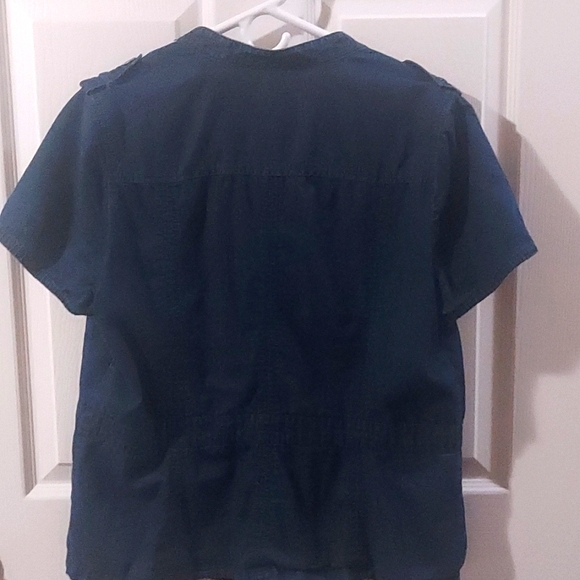 Size 16 Short Sleeve Denim Utility Jacket/Top - Picture 5 of 11